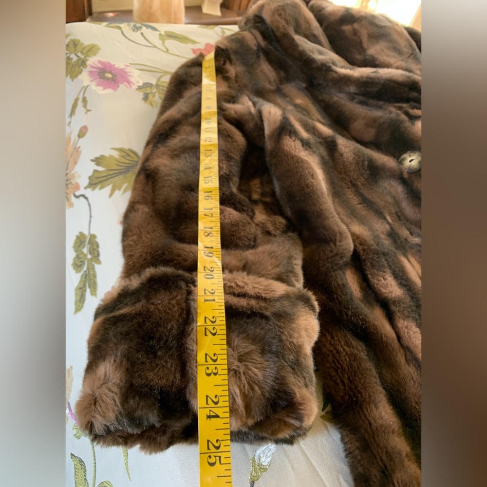 Vintage Epic 30's-inspired Gatsby-inspired Full Length Exotic Faux Fur Long Coat - Picture 13 of 16